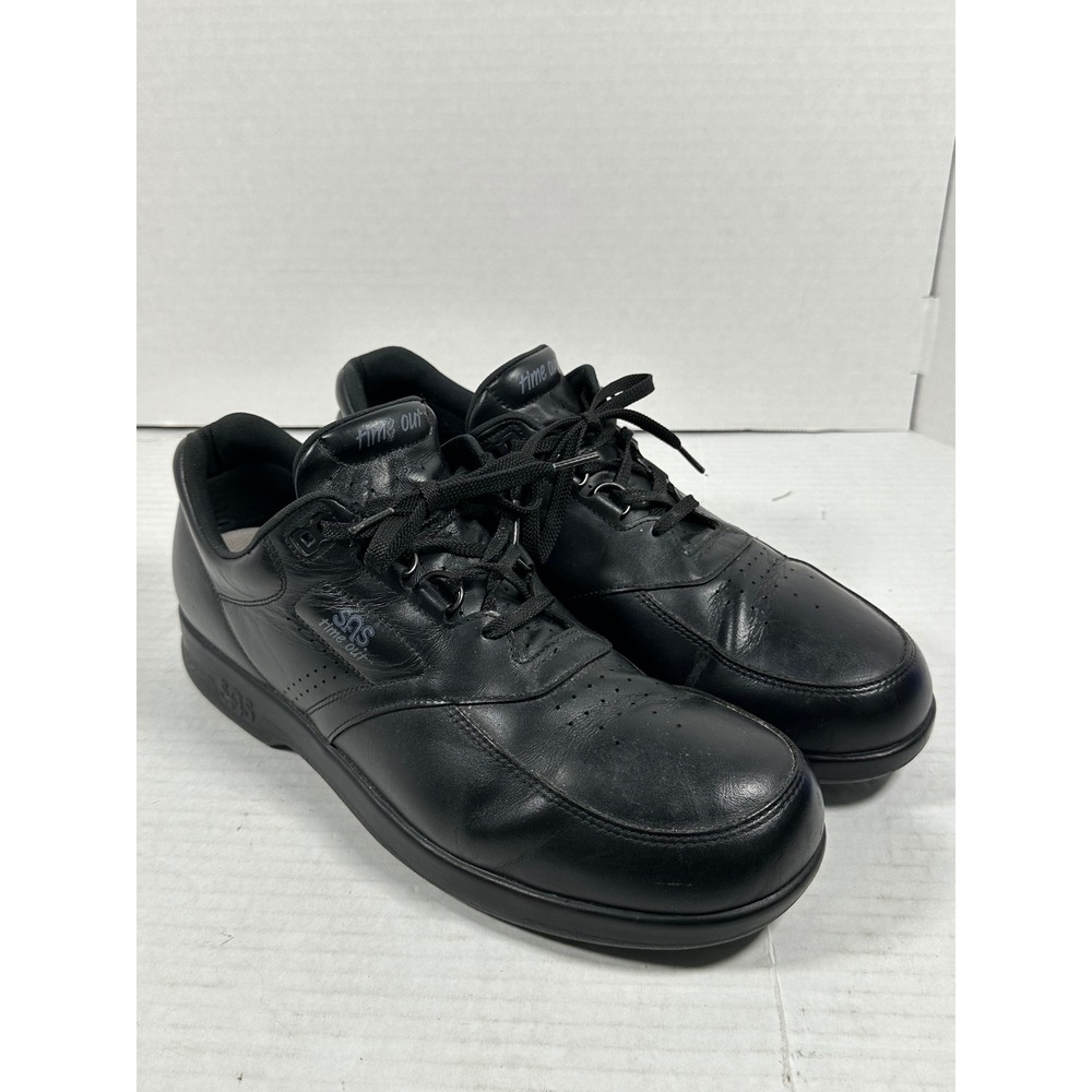 SAS Time Out Mens‎ 12 Black Leather Walking Shoes Comfort Sneakers Made in USA